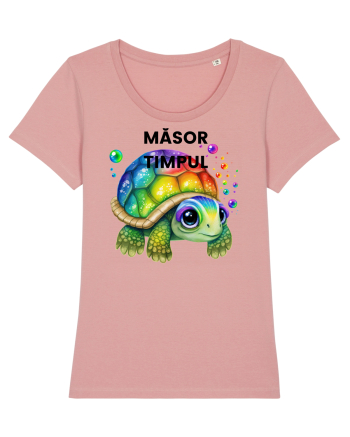 Broasca testoasa pictata in acuarela cu mesajul  Masor Timpul Canyon Pink