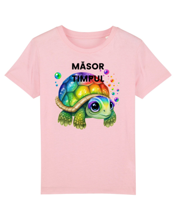 Broasca testoasa pictata in acuarela cu mesajul  Masor Timpul Cotton Pink