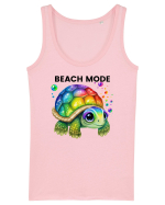 Broasca testoasa pictata in acuarela cu mesajul  Beach Mode Maiou Damă Dreamer