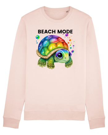 Broasca testoasa pictata in acuarela cu mesajul  Beach Mode Candy Pink
