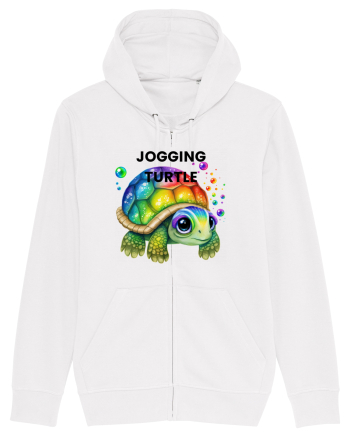Broasca testoasa pictata in acuarela cu mesajul Jogging Turtle White