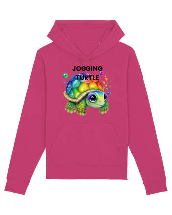 Broasca testoasa pictata in acuarela cu mesajul Jogging Turtle Raspberry