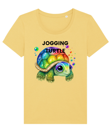 Broasca testoasa pictata in acuarela cu mesajul Jogging Turtle Jojoba