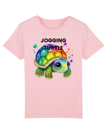 Broasca testoasa pictata in acuarela cu mesajul Jogging Turtle Cotton Pink