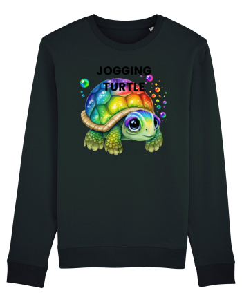 Broasca testoasa pictata in acuarela cu mesajul Jogging Turtle Black