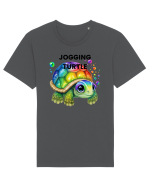 Broasca testoasa pictata in acuarela cu mesajul Jogging Turtle Tricou mânecă scurtă Unisex Rocker