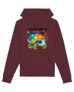 Broasca testoasa pictata in acuarela cu mesajul Catch Me If You Can Hanorac Unisex Drummer