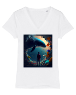 DIGITAL ART 47 Tricou mânecă scurtă guler V Damă Evoker