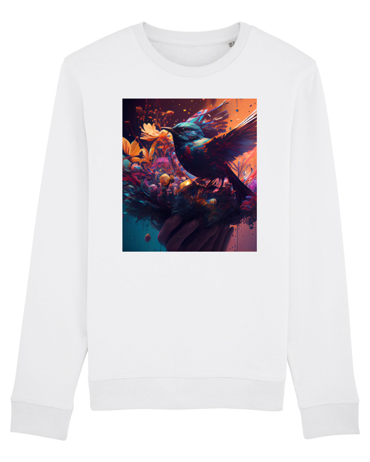Bluză mânecă lungă Unisex Rise White