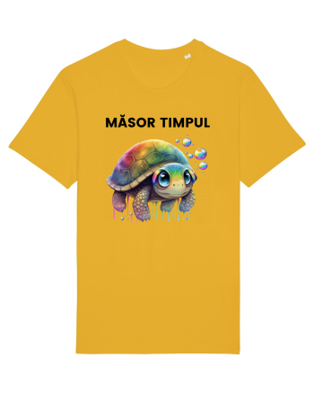Broasca testoasa pictata in acuarela cu mesajul  Masot Timpul Spectra Yellow