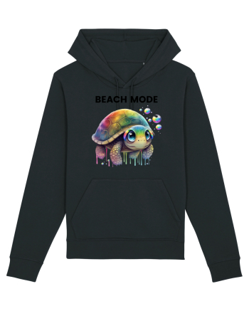 Broasca testoasa pictata in acuarela cu mesajul  Beach Mode Black