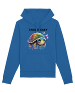 Broasca testoasa pictata in acuarela cu mesajul  Take it Easy Hanorac Unisex Drummer