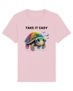 Broasca testoasa pictata in acuarela cu mesajul  Take it Easy Tricou mânecă scurtă Unisex Rocker