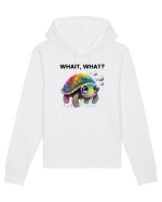 Broasca testoasa pictata in acuarela cu mesajul Wait, What? Hanorac Unisex Drummer