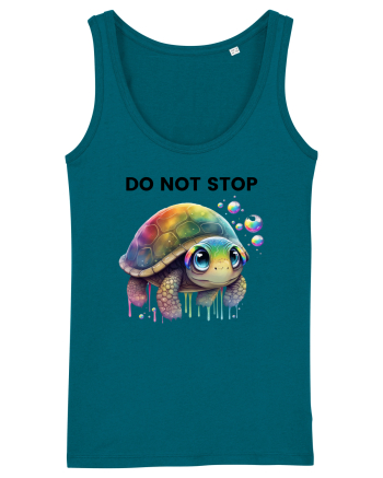 Broasca testoasa pictata in acuarela cu mesajul Do Not Stop Ocean Depth