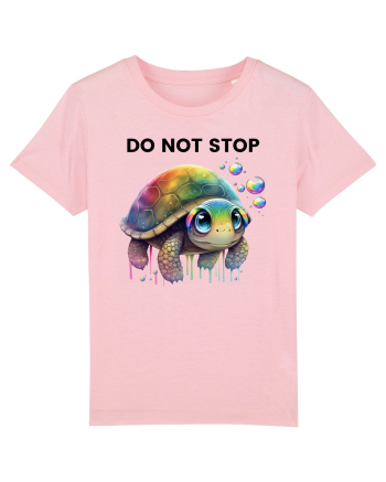 Broasca testoasa pictata in acuarela cu mesajul Do Not Stop Cotton Pink