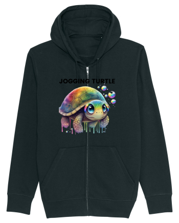 Broasca testoasa pictata in acuarela cu mesajul Jogging Turtle Black