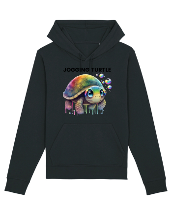 Broasca testoasa pictata in acuarela cu mesajul Jogging Turtle Black