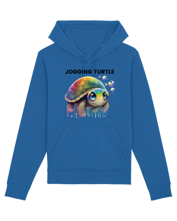 Broasca testoasa pictata in acuarela cu mesajul Jogging Turtle Royal Blue