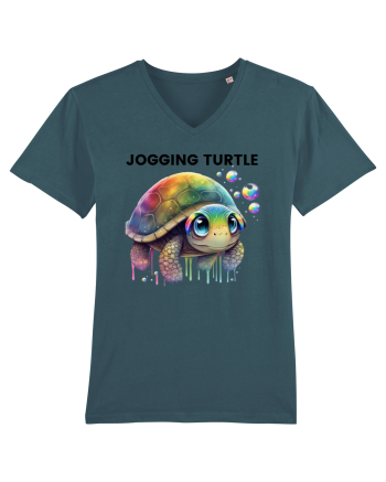 Broasca testoasa pictata in acuarela cu mesajul Jogging Turtle Stargazer