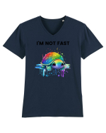 Broasca testoasa pictata in acuarela cu mesajul  Tricou mânecă scurtă guler V Bărbat Presenter