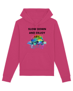 Broasca testoasa pictata in acuarela cu mesajul  Slow Down and Enjoy Life Hanorac Unisex Drummer