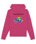 Broasca testoasa pictata in acuarela cu mesajul  Time is an Illusion Hanorac Unisex Drummer