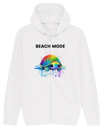 Broasca testoasa pictata in acuarela cu mesajul  Beach Mode White