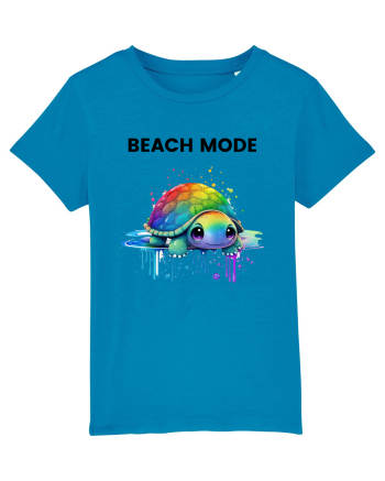 Broasca testoasa pictata in acuarela cu mesajul  Beach Mode Azur
