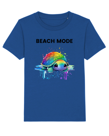 Broasca testoasa pictata in acuarela cu mesajul  Beach Mode Majorelle Blue