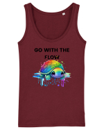 Broasca testoasa pictata in acuarela cu mesajul  Go with the Flow Maiou Damă Dreamer