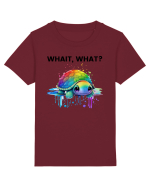 Broasca testoasa pictata in acuarela cu mesajul Wait, What? Tricou mânecă scurtă  Copii Mini Creator