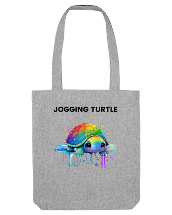 Broasca testoasa pictata in acuarela cu mesajul Jogging Turtle Heather Grey