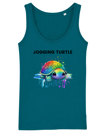 Broasca testoasa pictata in acuarela cu mesajul Jogging Turtle Ocean Depth