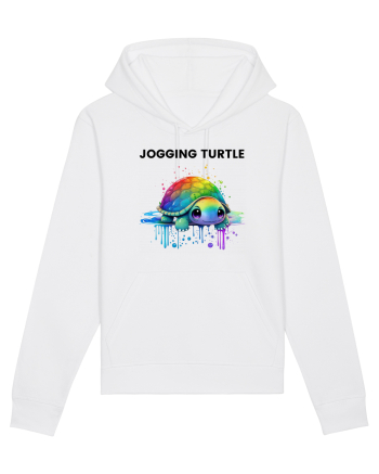 Broasca testoasa pictata in acuarela cu mesajul Jogging Turtle White