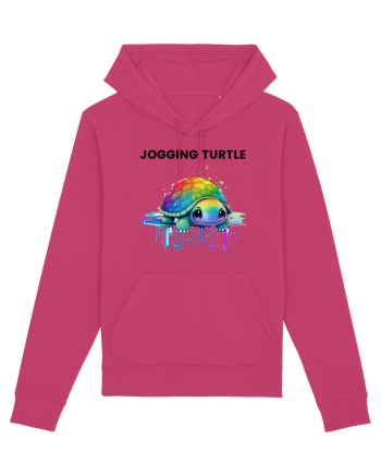 Broasca testoasa pictata in acuarela cu mesajul Jogging Turtle Raspberry