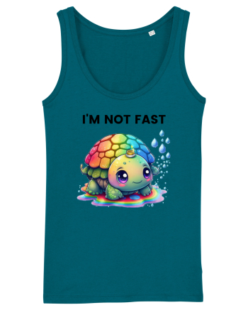 Broasca testoasa pictata in acuarela cu mesajul   I'm not fast Ocean Depth