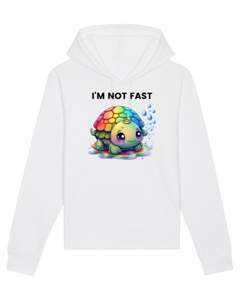 Broasca testoasa pictata in acuarela cu mesajul   I'm not fast White