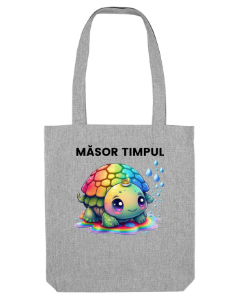 Broasca testoasa pictata in acuarela cu mesajul  Masor Timpul Heather Grey