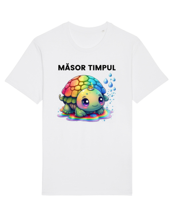 Broasca testoasa pictata in acuarela cu mesajul  Masor Timpul White