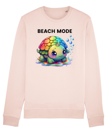 Broasca testoasa pictata in acuarela cu mesajul  Beach Mode Candy Pink