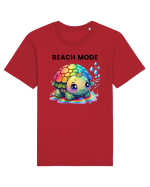Broasca testoasa pictata in acuarela cu mesajul  Beach Mode Tricou mânecă scurtă Unisex Rocker
