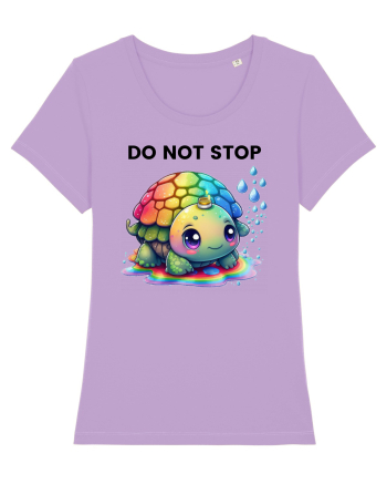 Broasca testoasa pictata in acuarela cu mesajul Do Not Stop Lavender Dawn