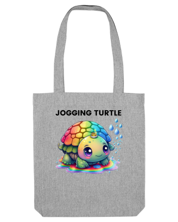 Broasca testoasa pictata in acuarela cu mesajul Jogging Turtle Heather Grey