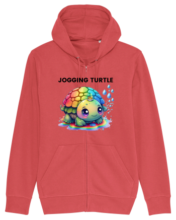 Broasca testoasa pictata in acuarela cu mesajul Jogging Turtle Carmine Red