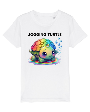 Broasca testoasa pictata in acuarela cu mesajul Jogging Turtle White