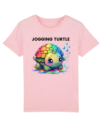 Broasca testoasa pictata in acuarela cu mesajul Jogging Turtle Cotton Pink