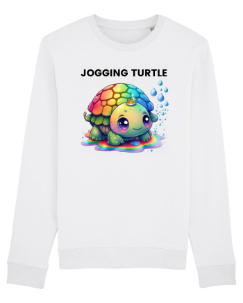 Broasca testoasa pictata in acuarela cu mesajul Jogging Turtle White