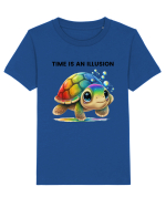 Broasca testoasa pictata in acuarela cu mesajul  Time is an Illusion Tricou mânecă scurtă  Copii Mini Creator