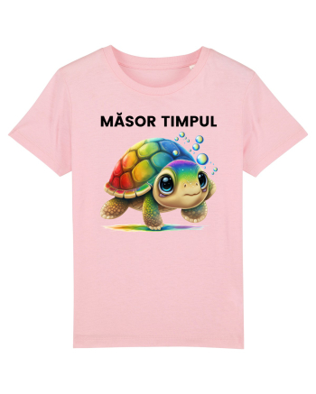 Broasca testoasa pictata in acuarela cu mesajul  Masor Timpul Cotton Pink